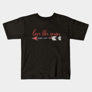 Love Like Jesus Boho Christian Arrow Design Kids T-Shirt